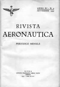 Rivista Aeronautica Settembre 1933